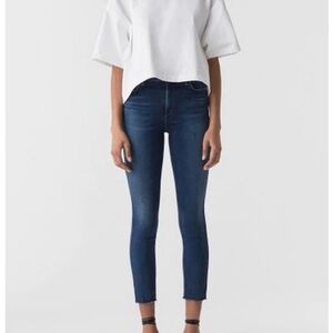 AGOLDE Claremont Sophie High Rise Crop Skinny Raw Hem Jeans